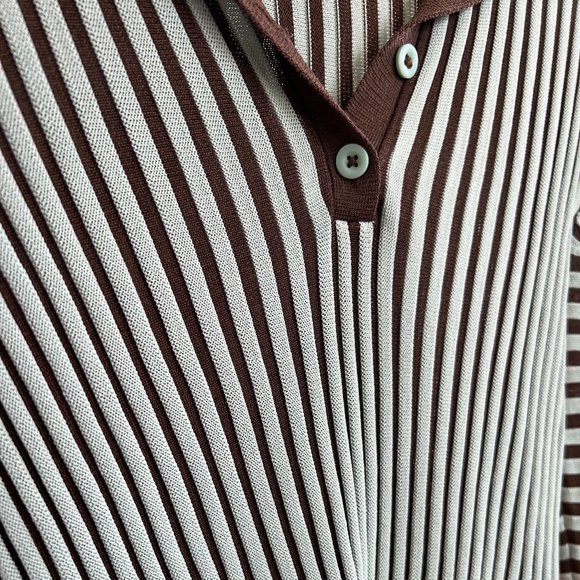 Striped brown and mint top - Picture 3 of 4